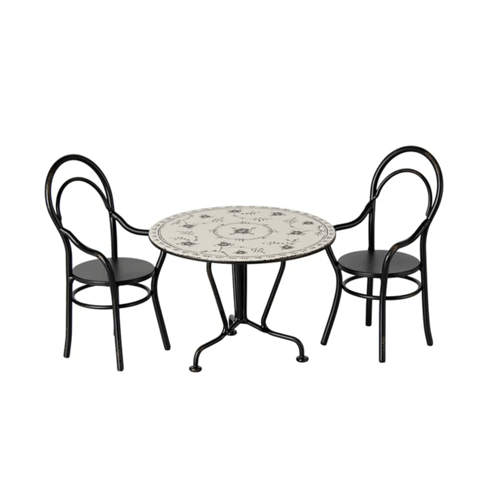 Maileg Dining Table Set With Two Chairs - Mini