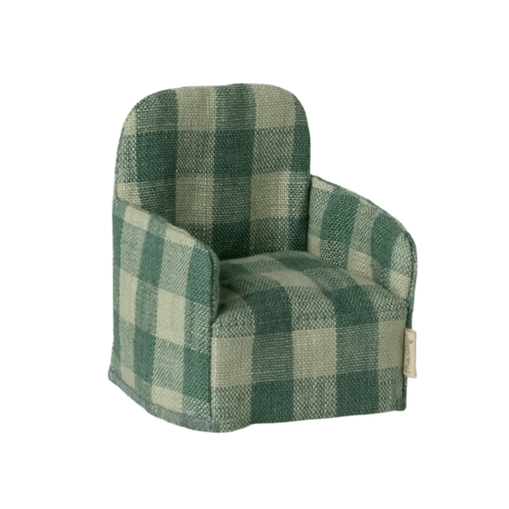 Folding Chair Mouse - Green Check