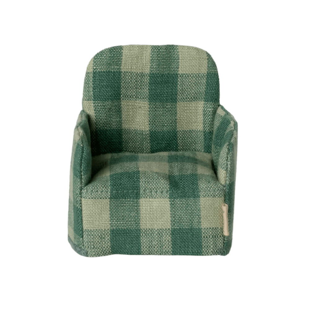 Folding Chair Mouse - Green Check