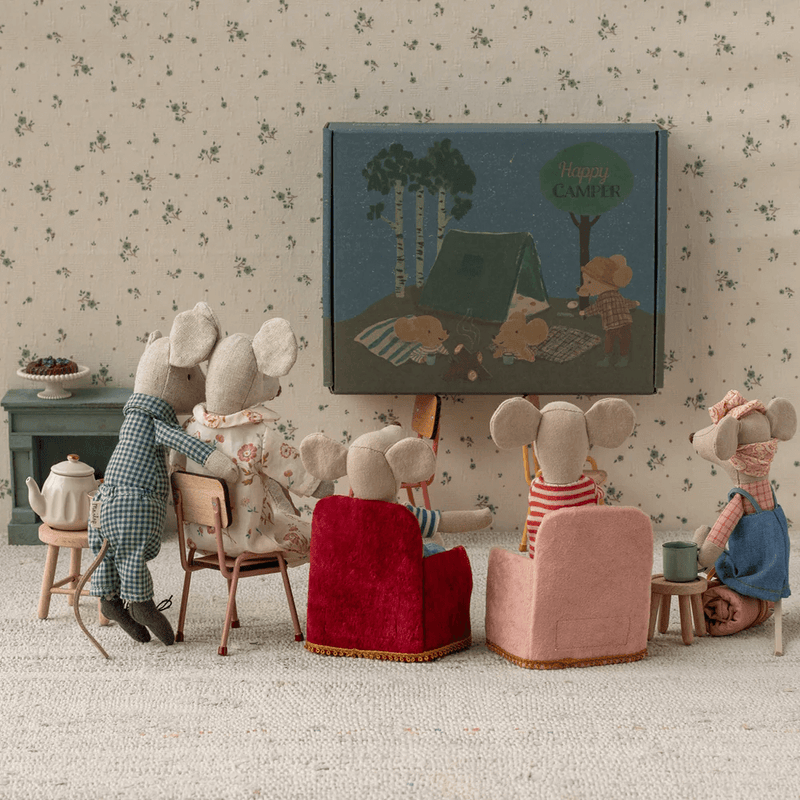 Maileg Folding Chair Mouse - Rose