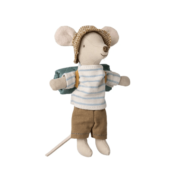 Maileg Hiker Mouse Big Brother - Blue Stripes