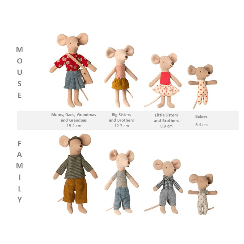 Maileg Hiker Mouse Big Brother - Blue Stripes