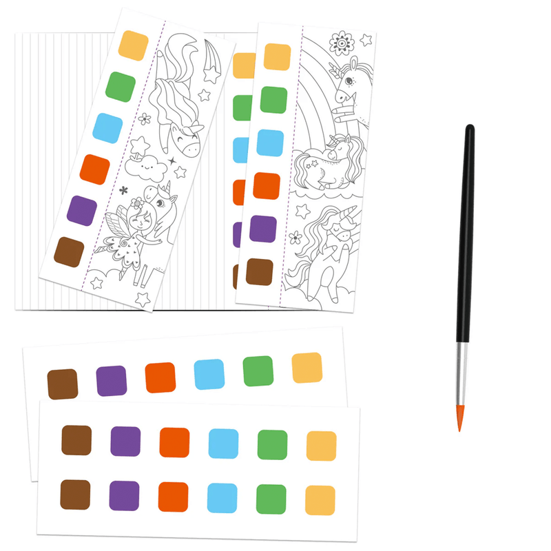 Pocket Water Colour Painting Book - Unicorns