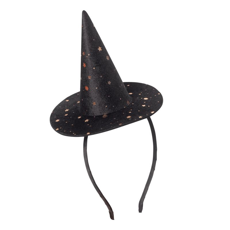 Mimi & Lula Raven Starry Velvet Mini Witch Hat