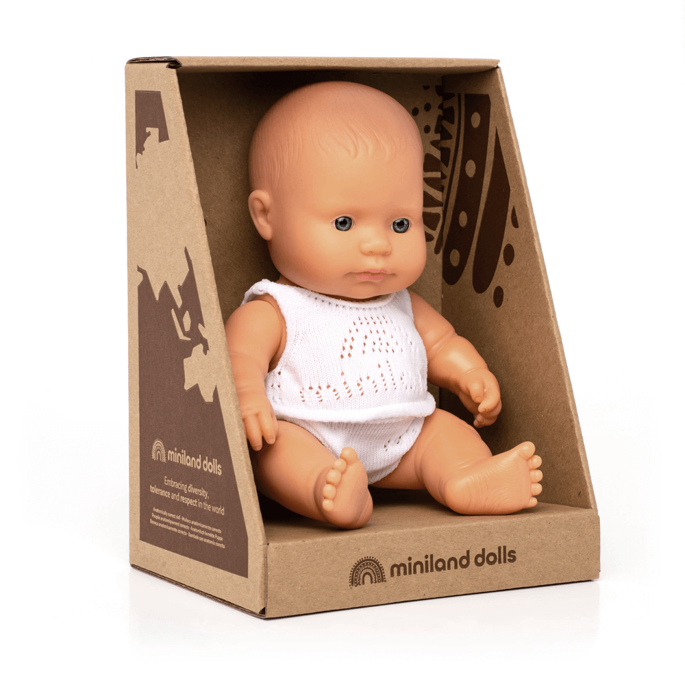 Miniland Baby Doll - Caucasian 21cm