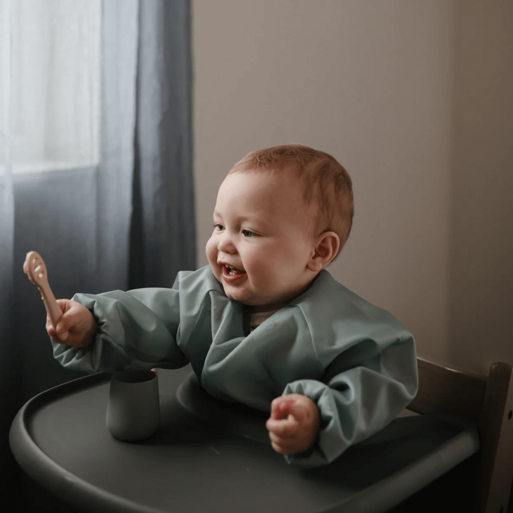 Mushie Baby First Feeding Spoons - Blush/Shifting Sand