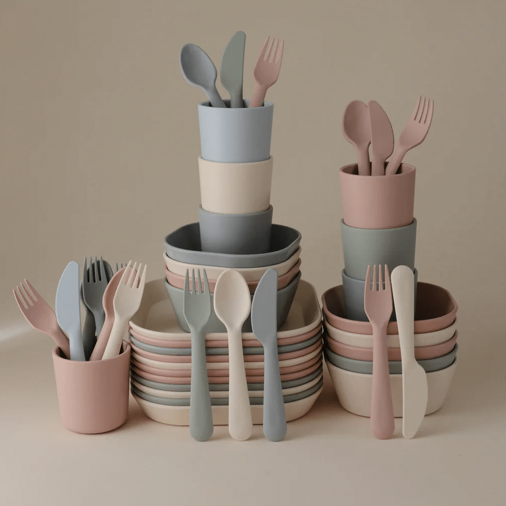 Mushie Dinnerware Cutlery Set - Blush
