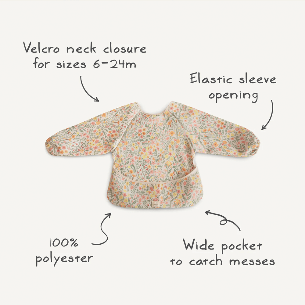 Mushie Long Sleeve Bib - Blush