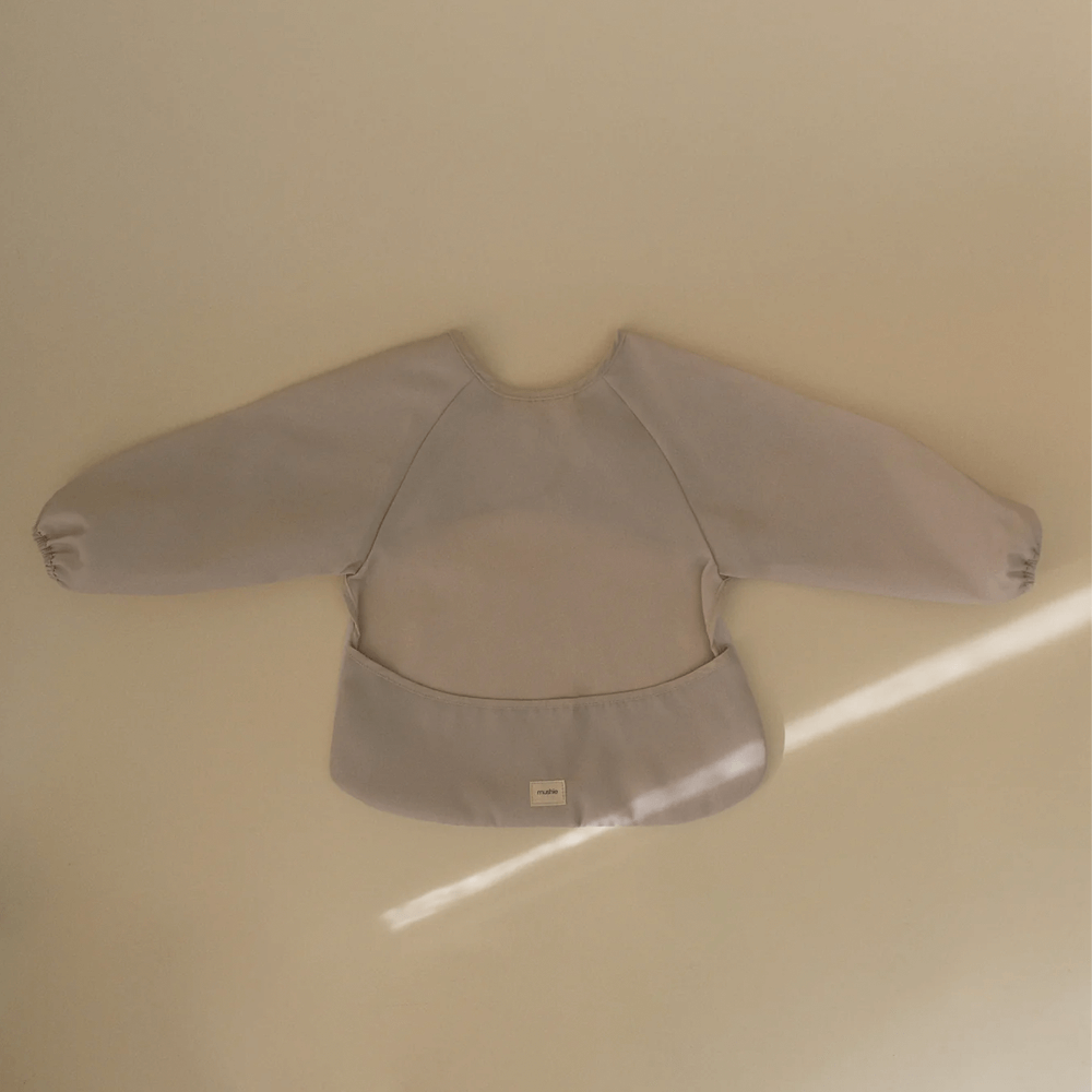 Mushie Long Sleeve Bib - Fog