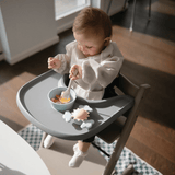 Mushie Long Sleeve Bib - Fog