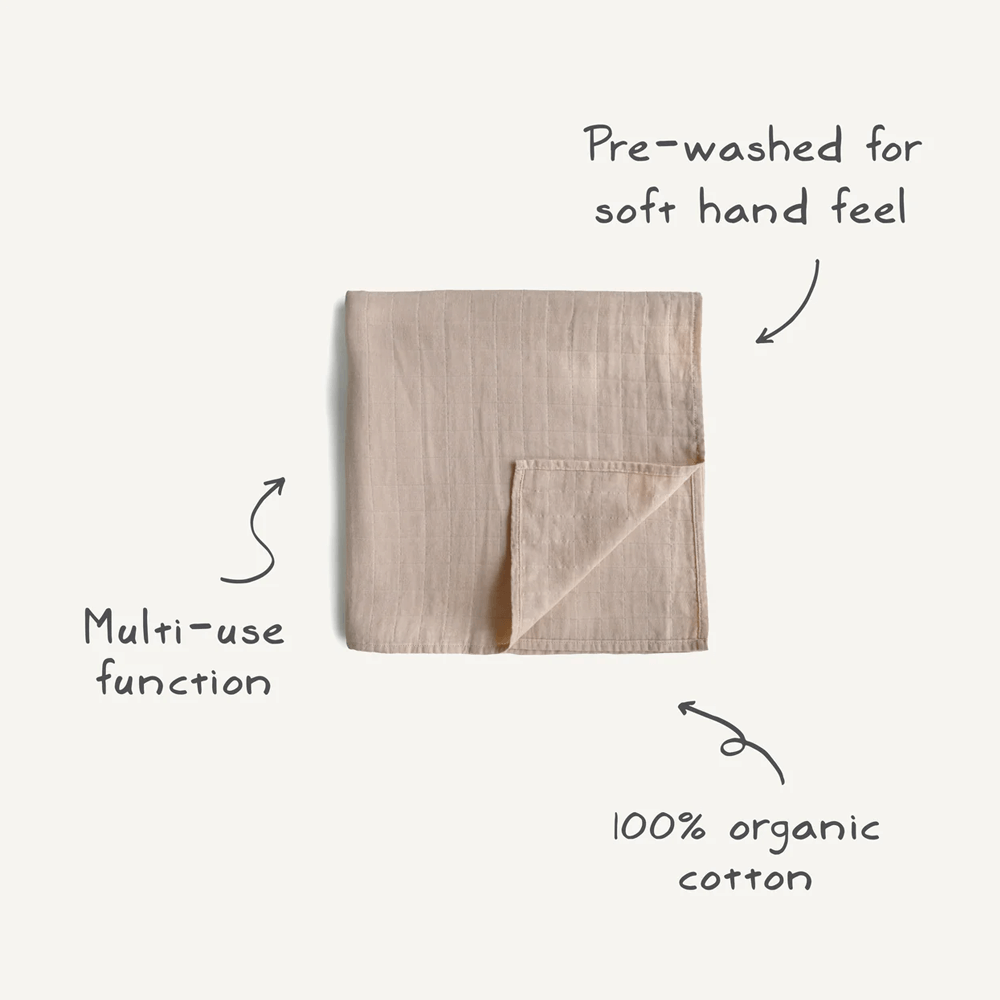 Mushie Swaddle - Rose Vanilla