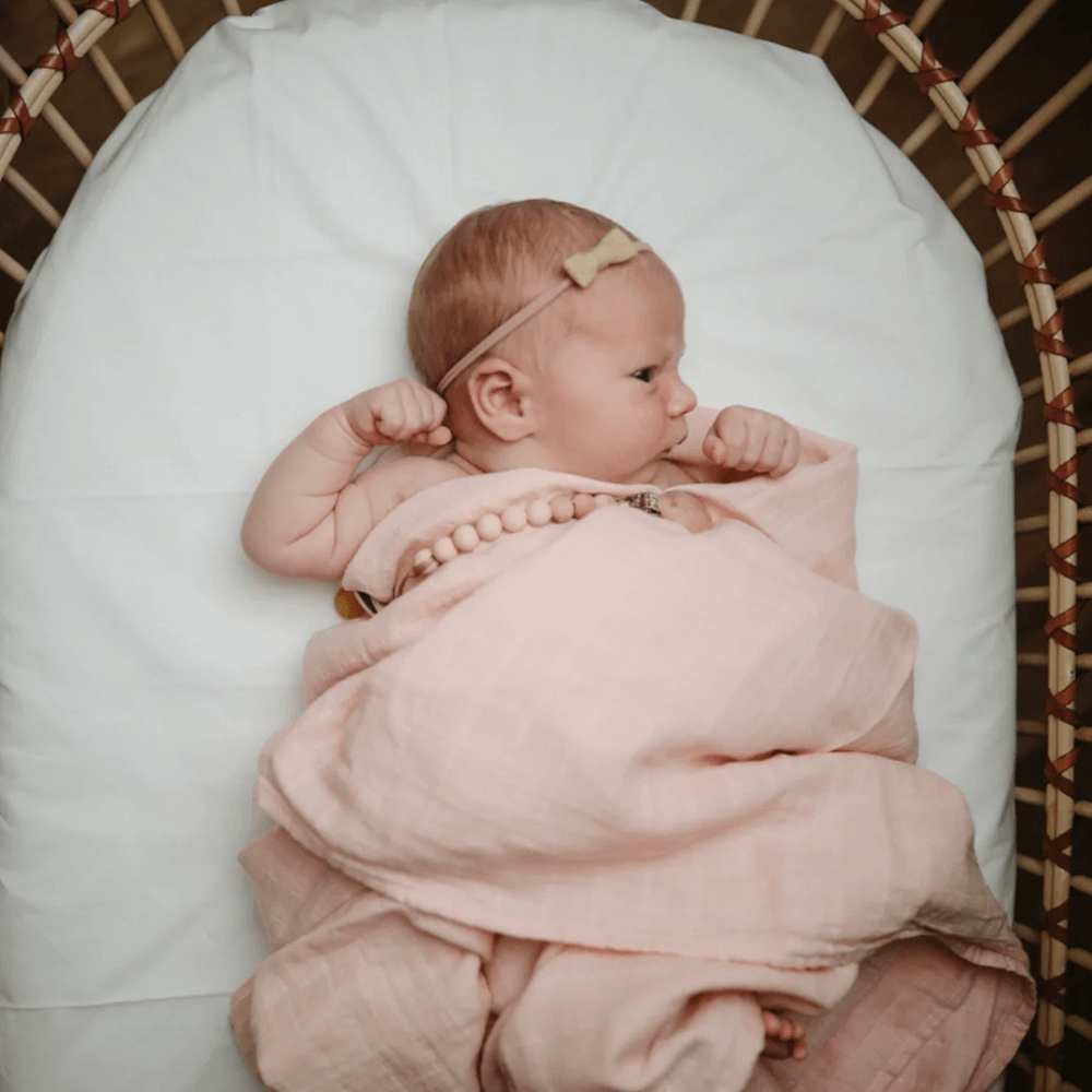 Mushie Swaddle - Rose Vanilla