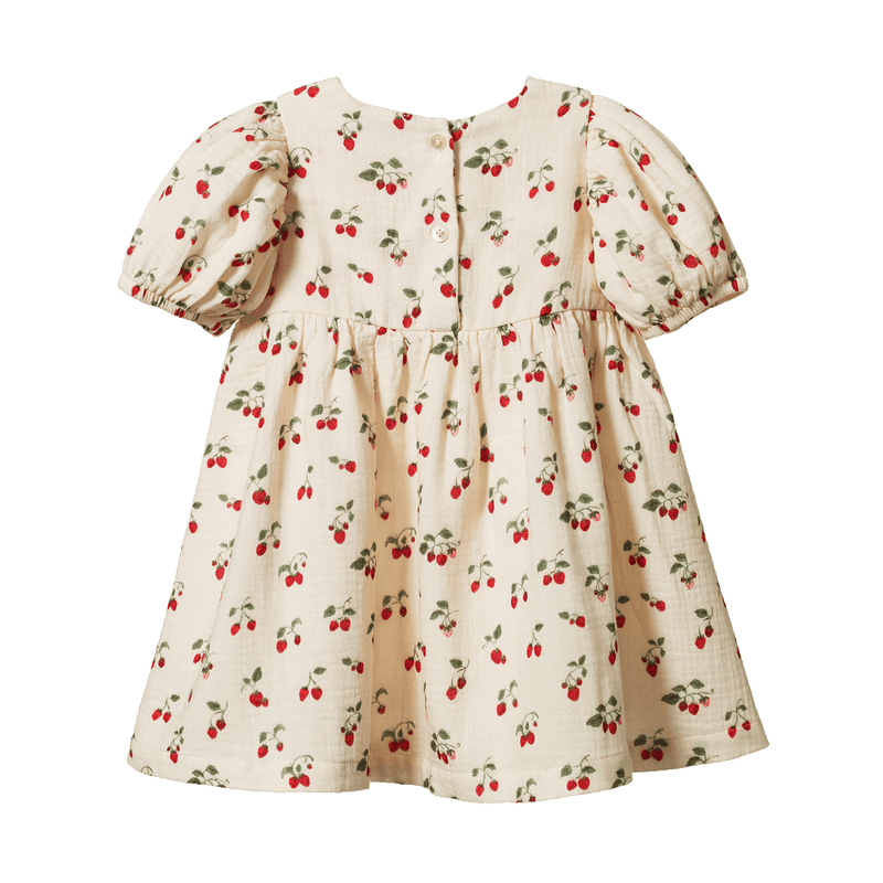 Nature Baby Albertine Muslin Dress - Strawberry Blush