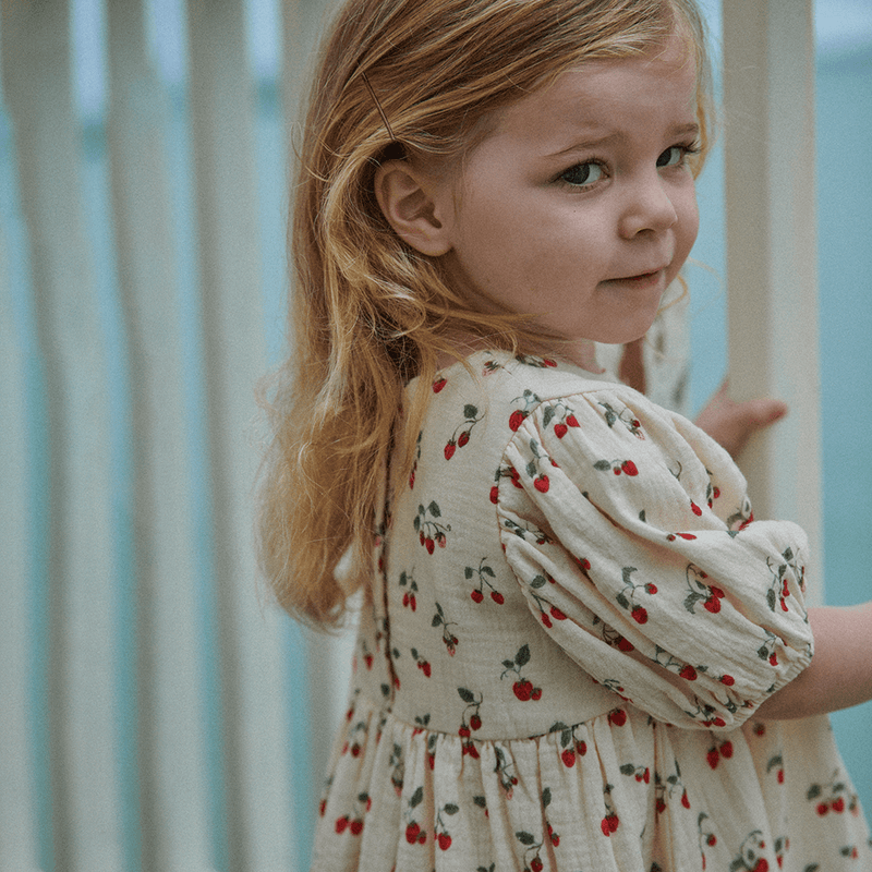 Nature Baby Albertine Muslin Dress - Strawberry Blush