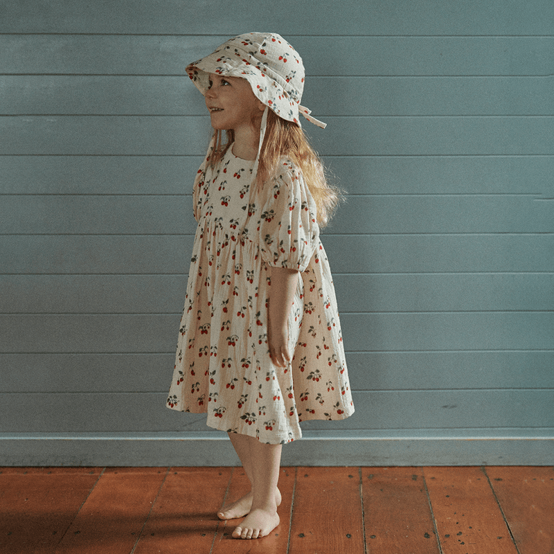 Nature Baby Albertine Muslin Dress - Strawberry Blush