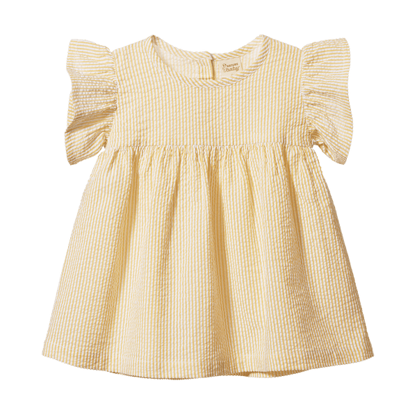 Nature Baby Bonnie Dress - Golden Stripe