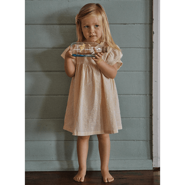 Nature Baby Bonnie Dress - Golden Stripe