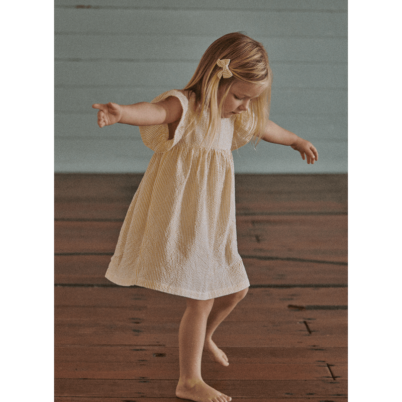 Nature Baby Bonnie Dress - Golden Stripe
