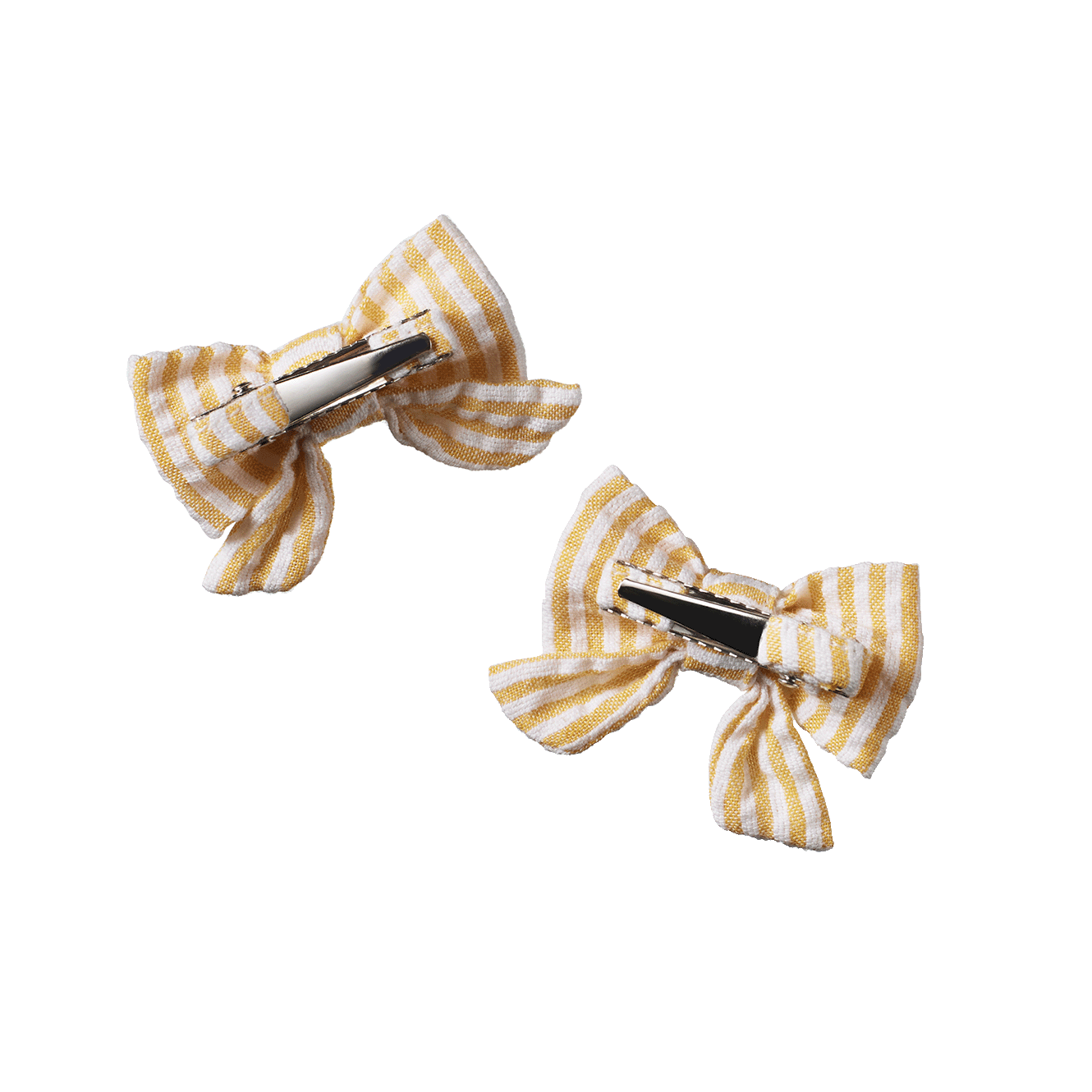 Nature Baby Bow Hair Clips 2 Pack - Golden Stripe