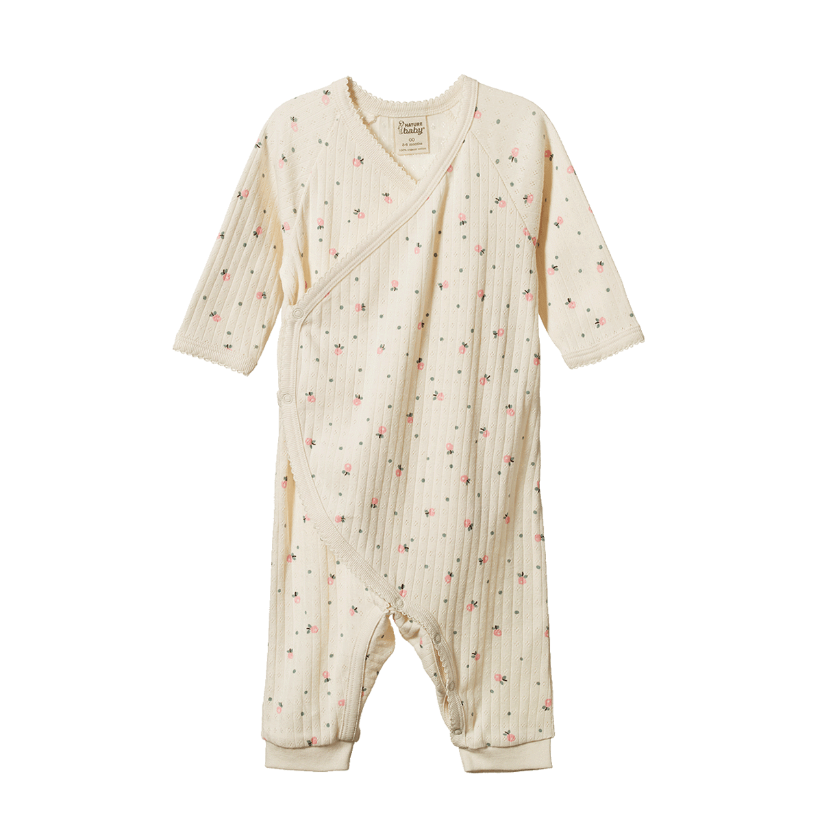 Nature Baby Kimono Stretch & Grow - Pointelle Posey Blossom