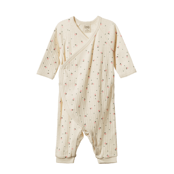 Nature Baby Kimono Stretch & Grow - Pointelle Posey Blossom
