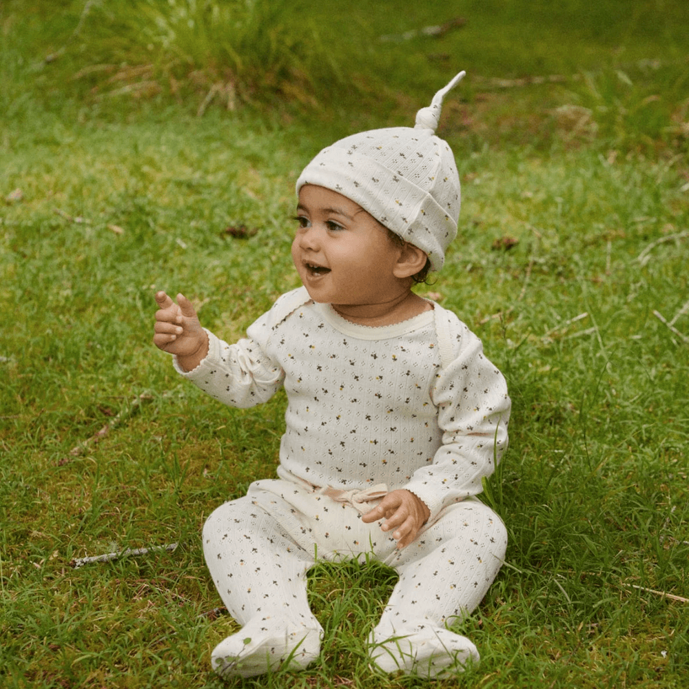 Nature Baby Cotton Knotted Beanie - Aster Floral