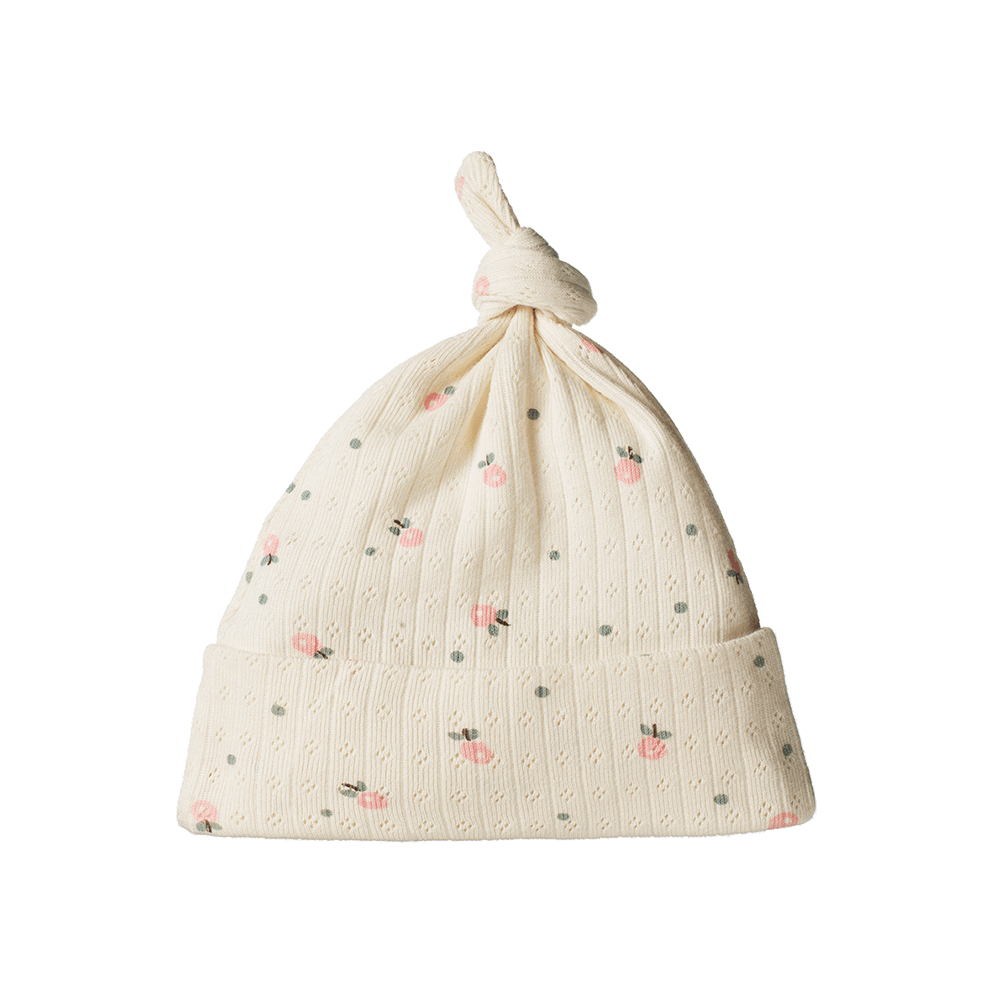 Nature Baby Cotton Knotted Beanie - Posey Blossom