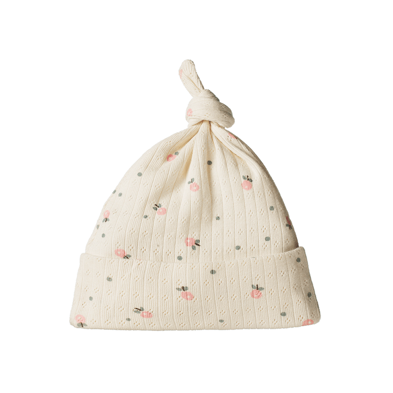Nature Baby Cotton Knotted Beanie - Posey Blossom