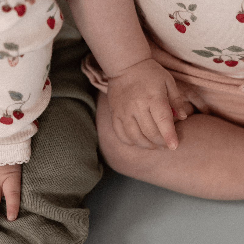 Nature Baby Long Sleeve Bodysuit - Strawberry Blush