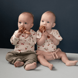 Nature Baby Long Sleeve Bodysuit - Strawberry Blush