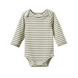 Nature Baby Long Sleeve Bodysuit - Nettle Stripe