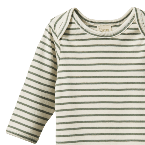 Nature Baby Long Sleeve Bodysuit - Nettle Stripe