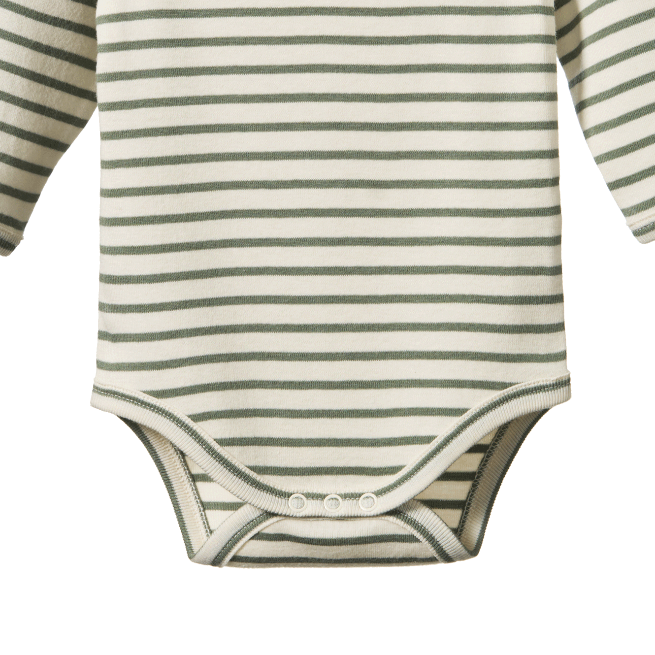 Nature Baby Long Sleeve Bodysuit - Nettle Stripe