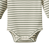 Nature Baby Long Sleeve Bodysuit - Nettle Stripe