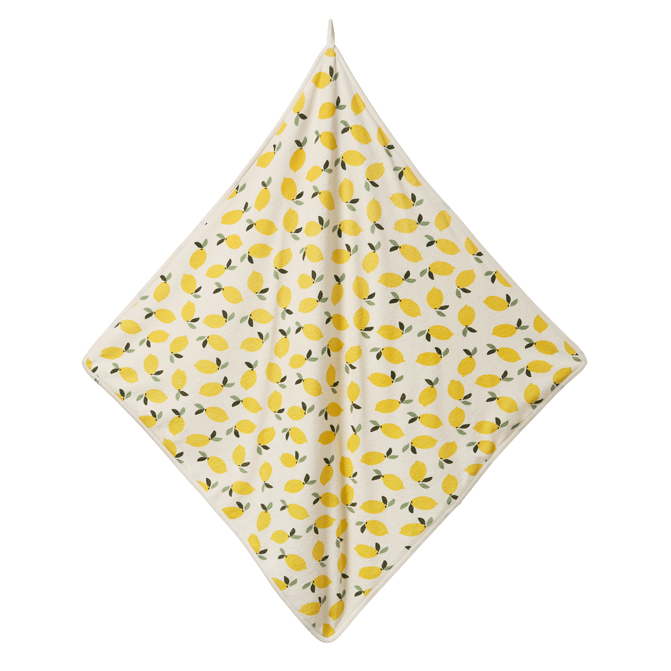 Nature Baby Organic Cotton Hooded Towel - Lemon Print