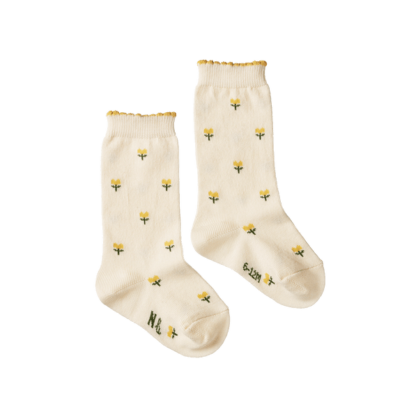 Nature Baby Cotton Socks - Tulips