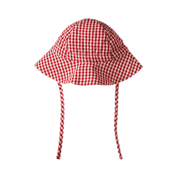 Nature Baby Gingham Sunhat - Red Check