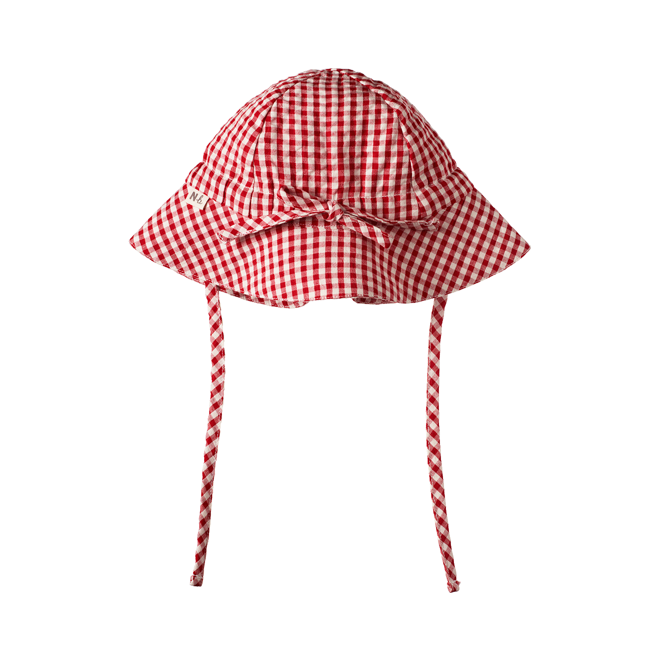 Nature Baby Gingham Sunhat - Red Check