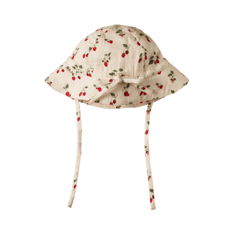 Nature Baby Muslin Sunhat - Strawberry Blush