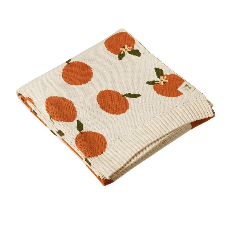 Nature Baby Dune Knit Blanket - Orange Blossom