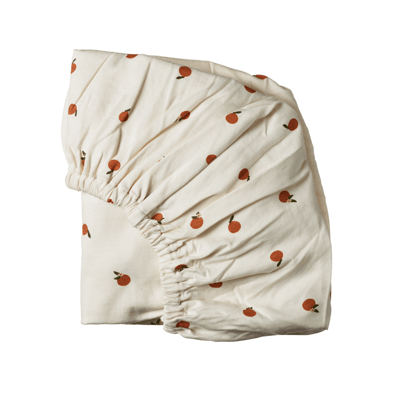 Nature Baby Fitted Sheet Jersey - Tiny Orange Blossom