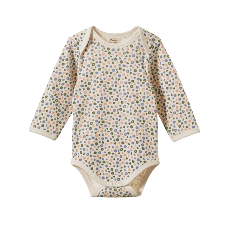 Nature Baby Long Sleeve Bodysuit - Chamomile Blooms