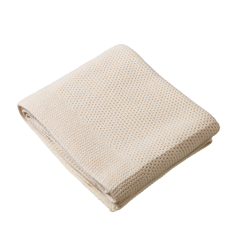 Nature Baby Merino Knit Blanket - Natural