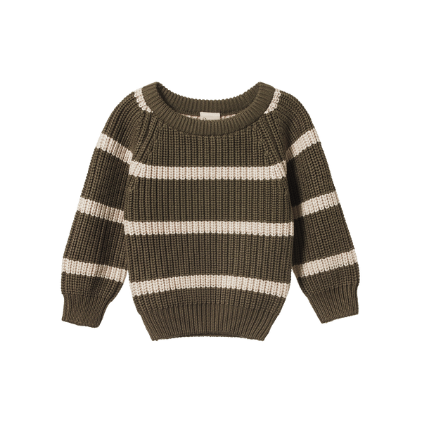 Nature Baby Billy Jumper - Seed/Oatmeal Stripe