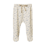Nature Baby Cotton Footed Romper - Pointelle Daisy
