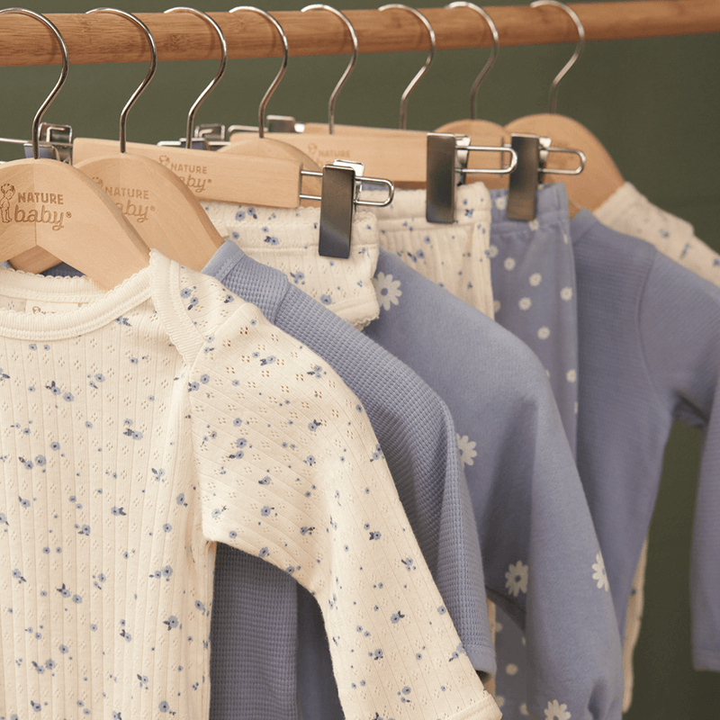 Nature Baby Long Sleeve Bodysuit - Pointelle Daisy