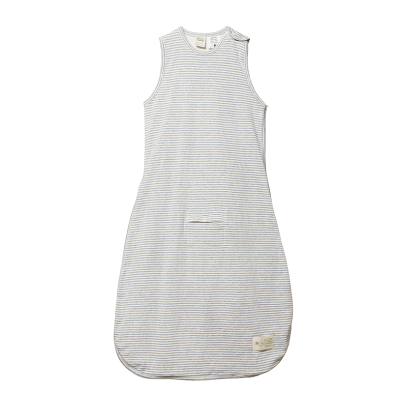 Nature Baby Cotton Sleeping Bag - Grey Marl Stripe