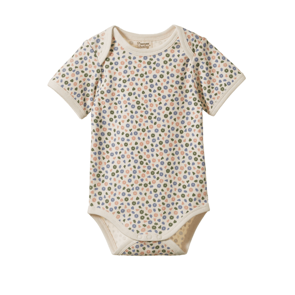 Nature Baby Short Sleeve Bodysuit - Chamomile Blooms