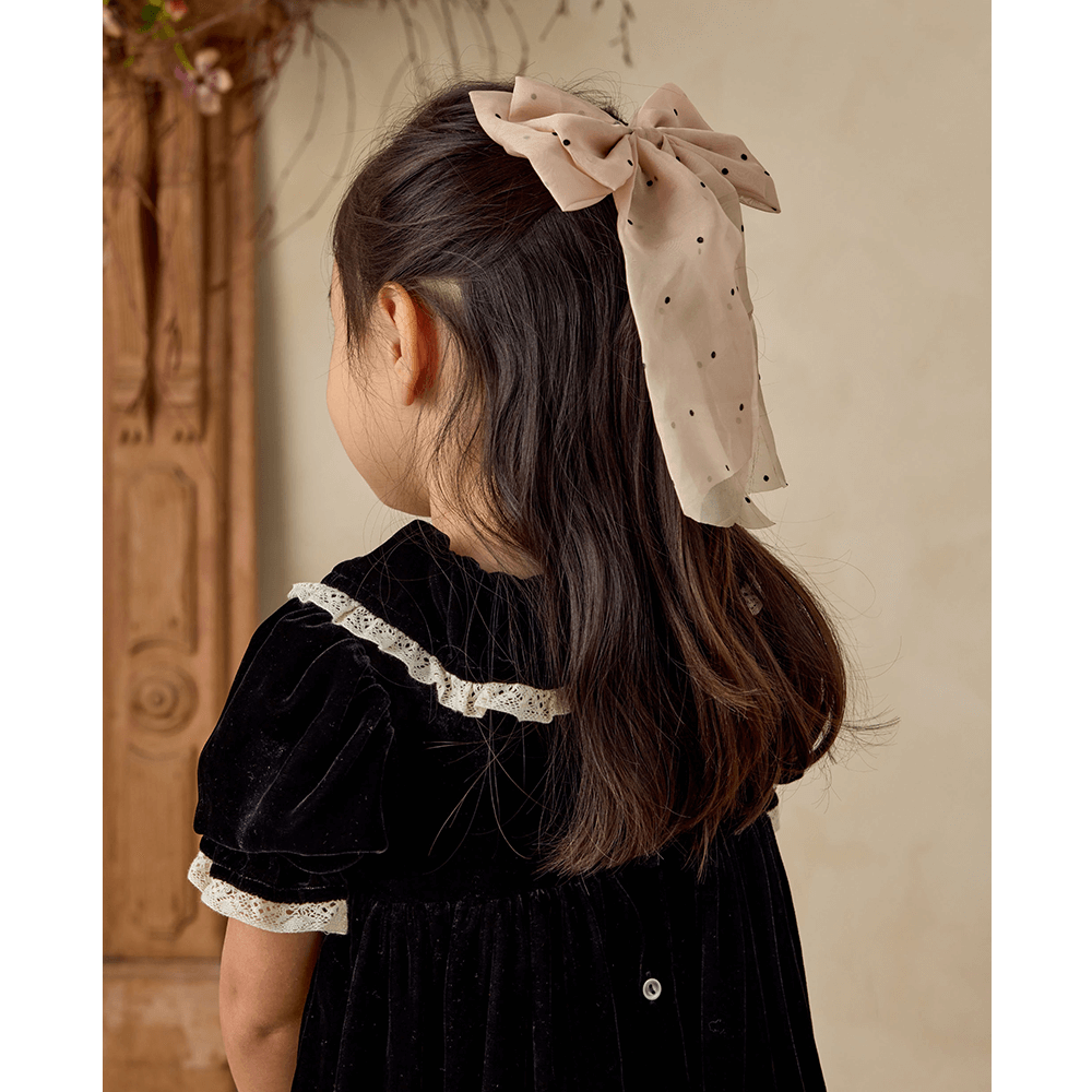 NoraLee Alice Bow - Flocked Dot