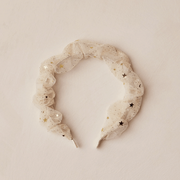 NoraLee Gathered Headband - Champagne Stars